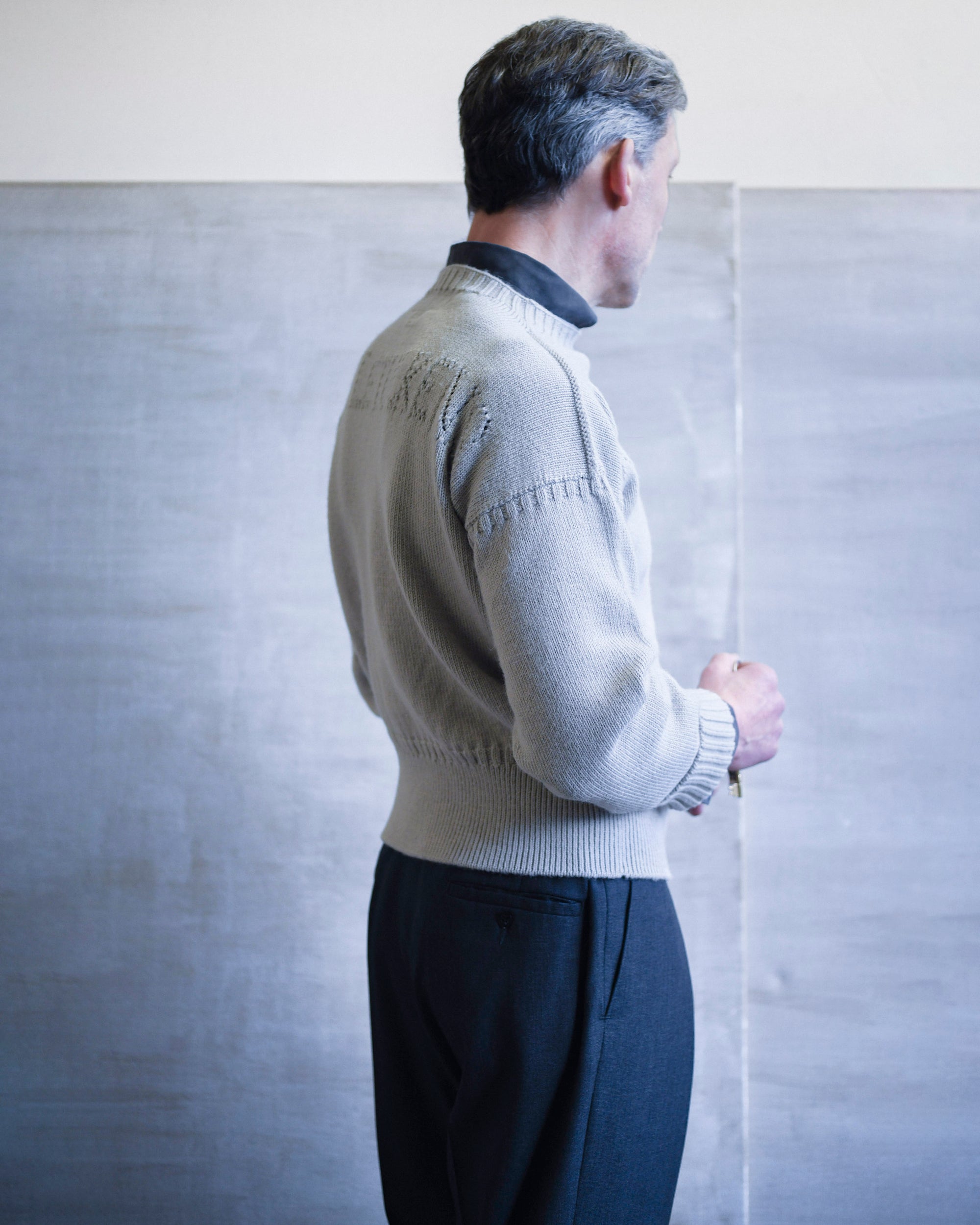 POINTELLE GANSEY IN SILVER