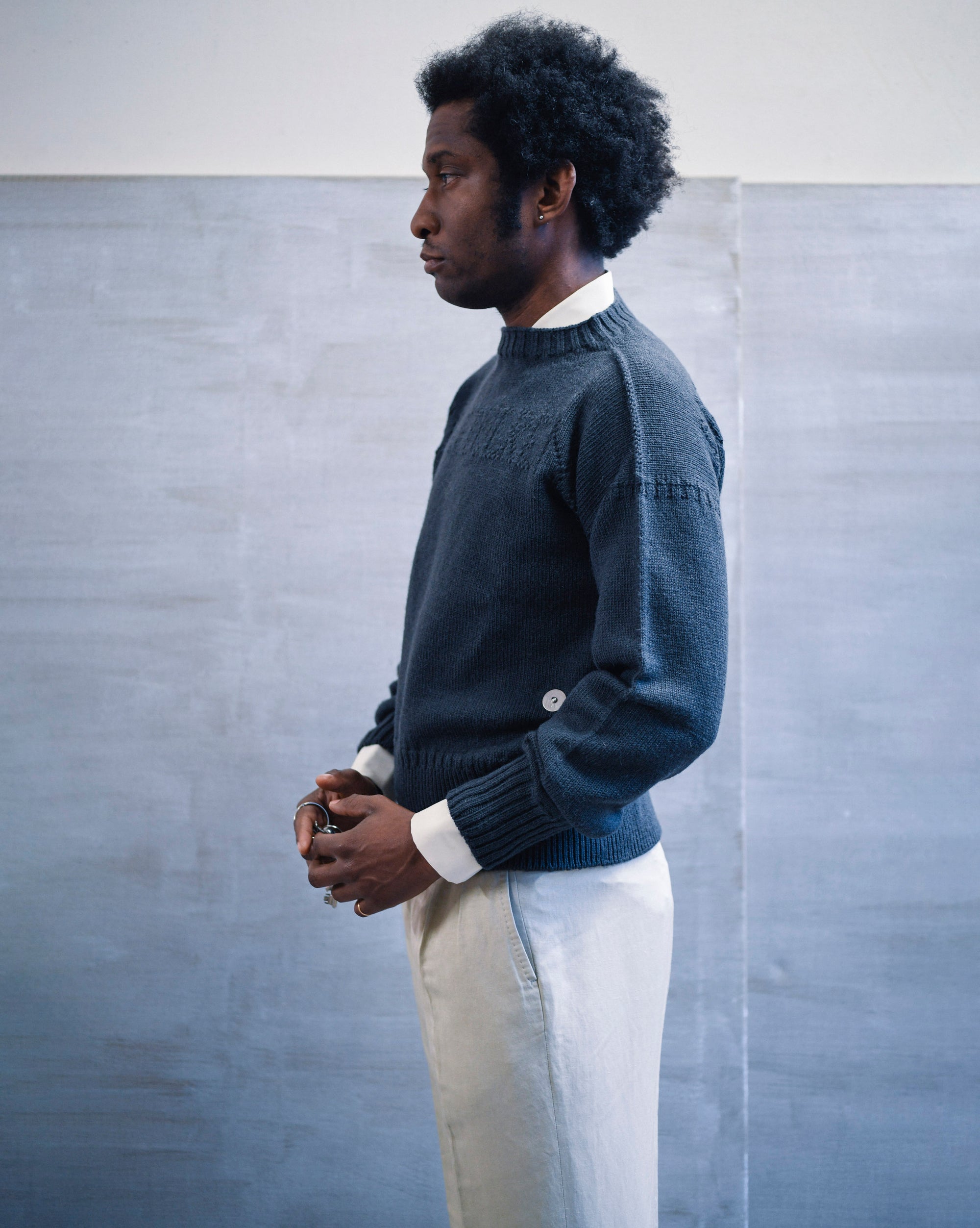 POINTELLE GANSEY IN GREY