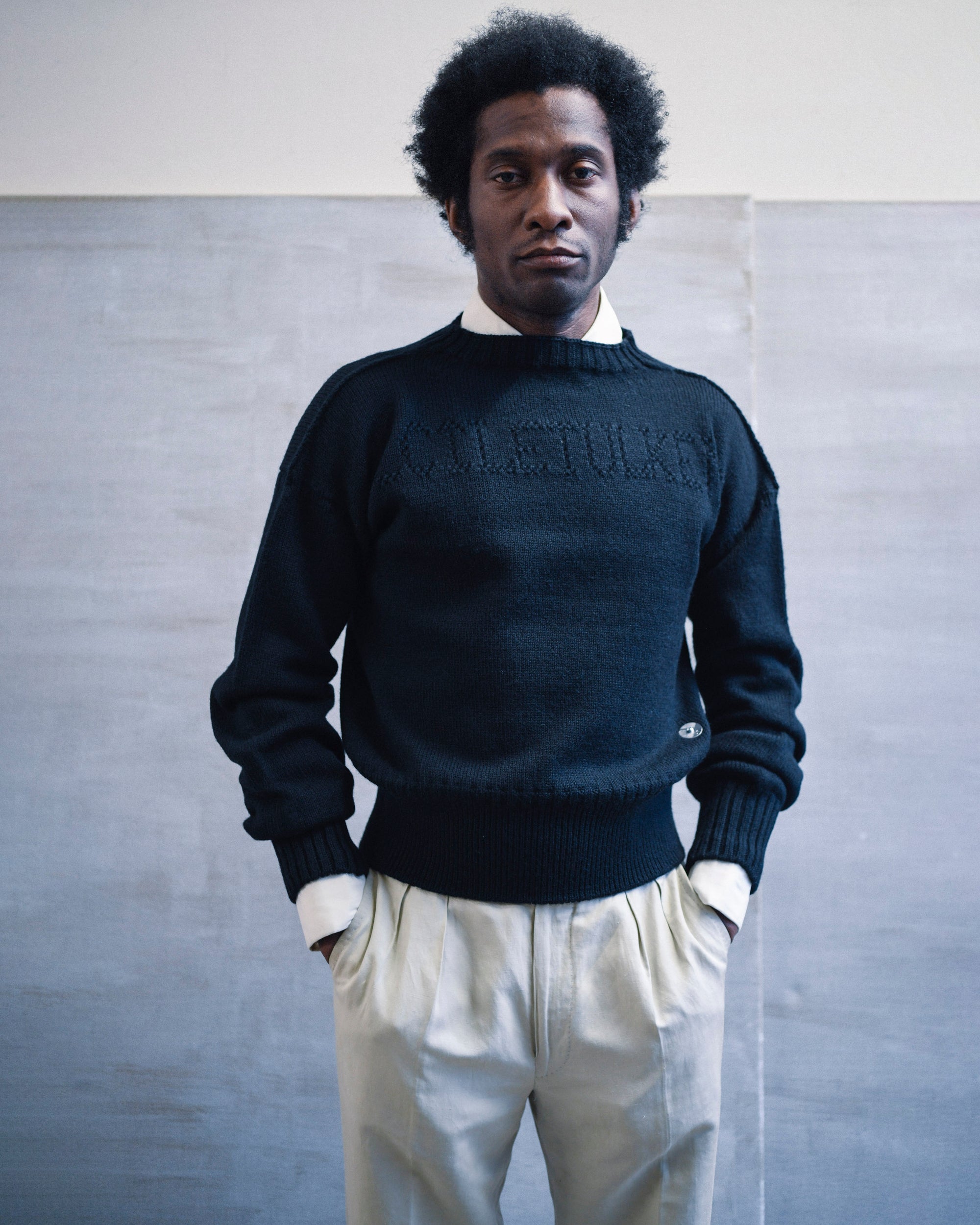 POINTELLE GANSEY IN BLACK