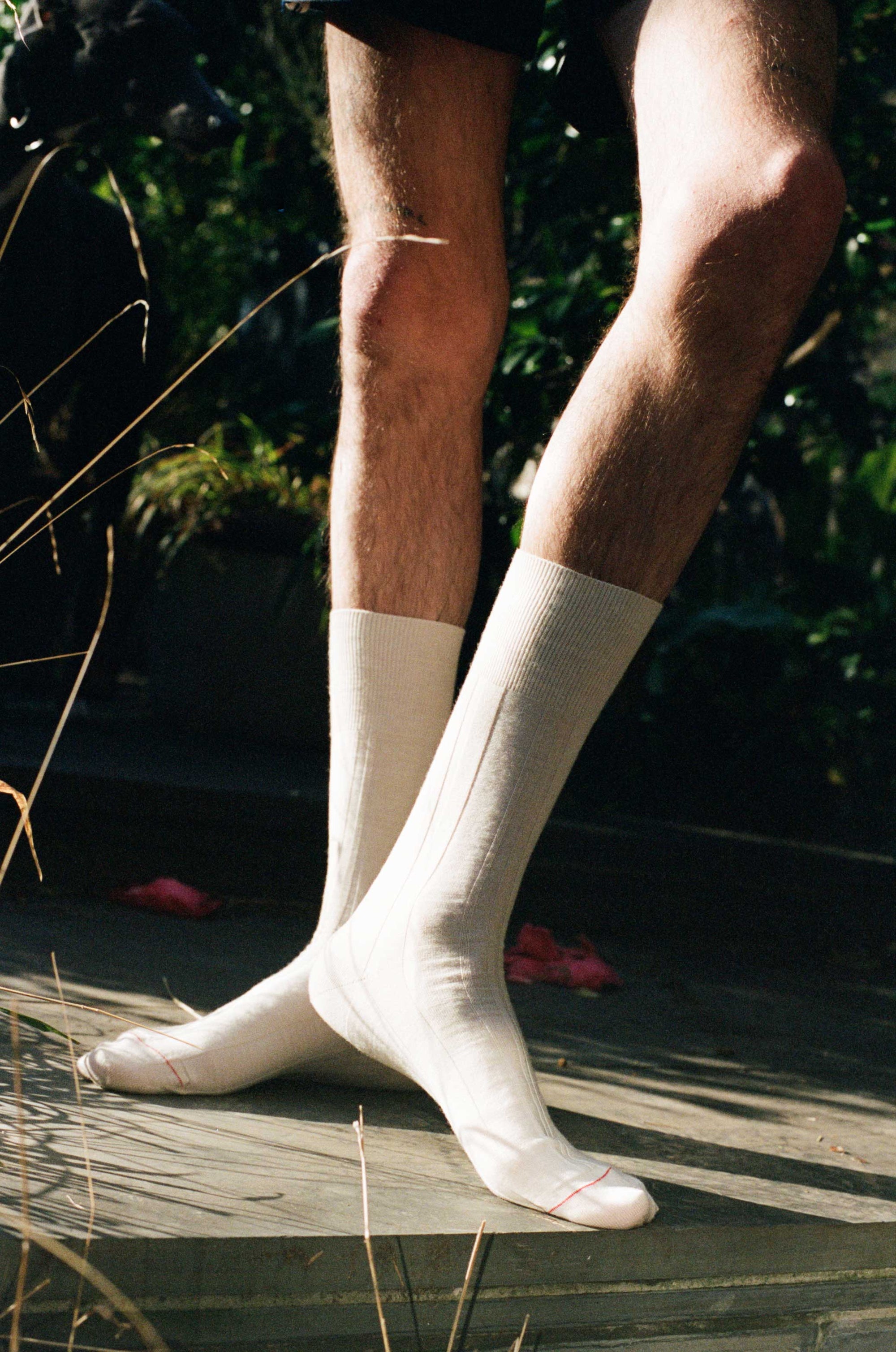 IRREGULAR RIB SOCKS (IVORY)
