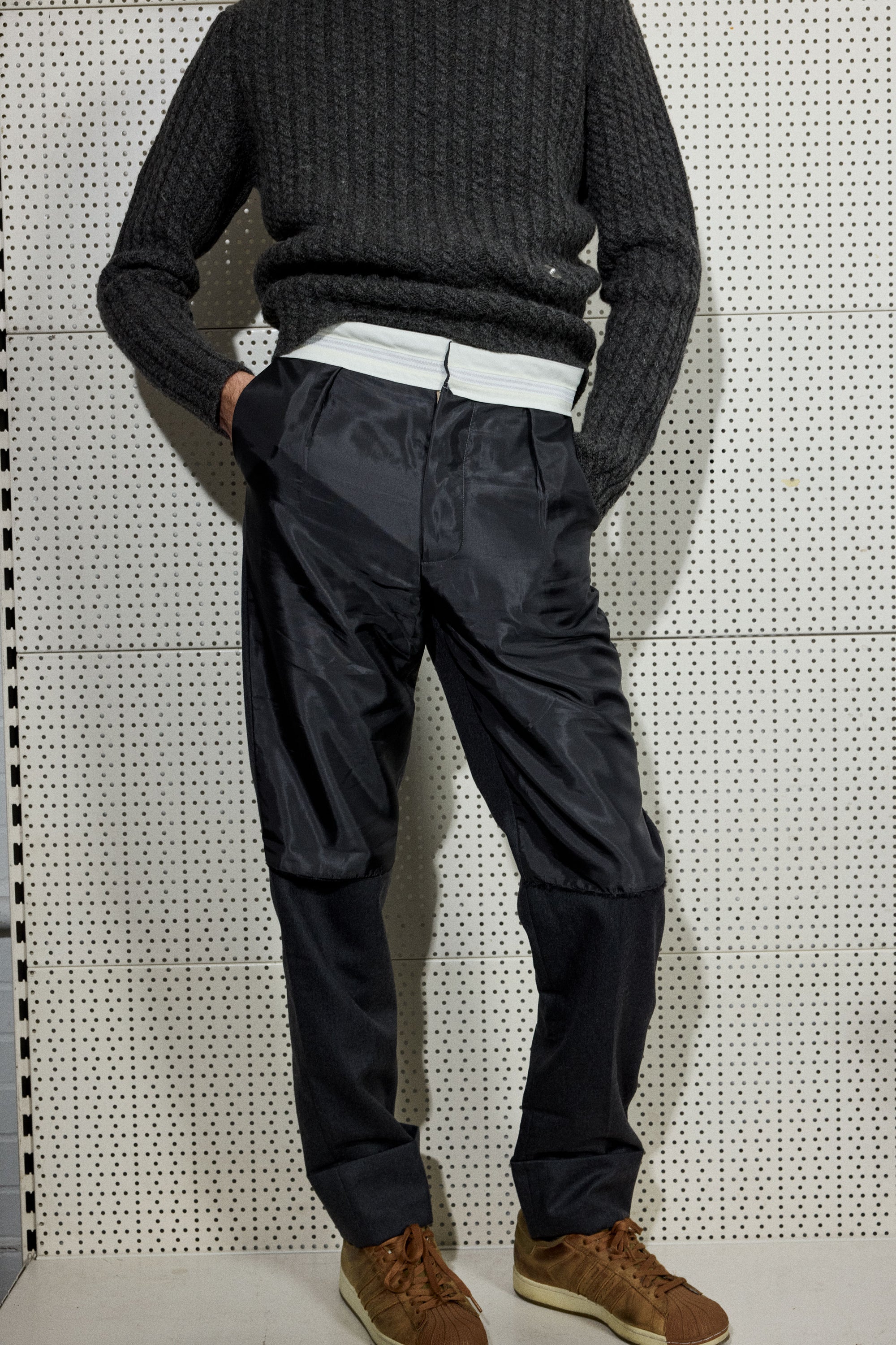 APRON TROUSERS IN UNIFORM GREY