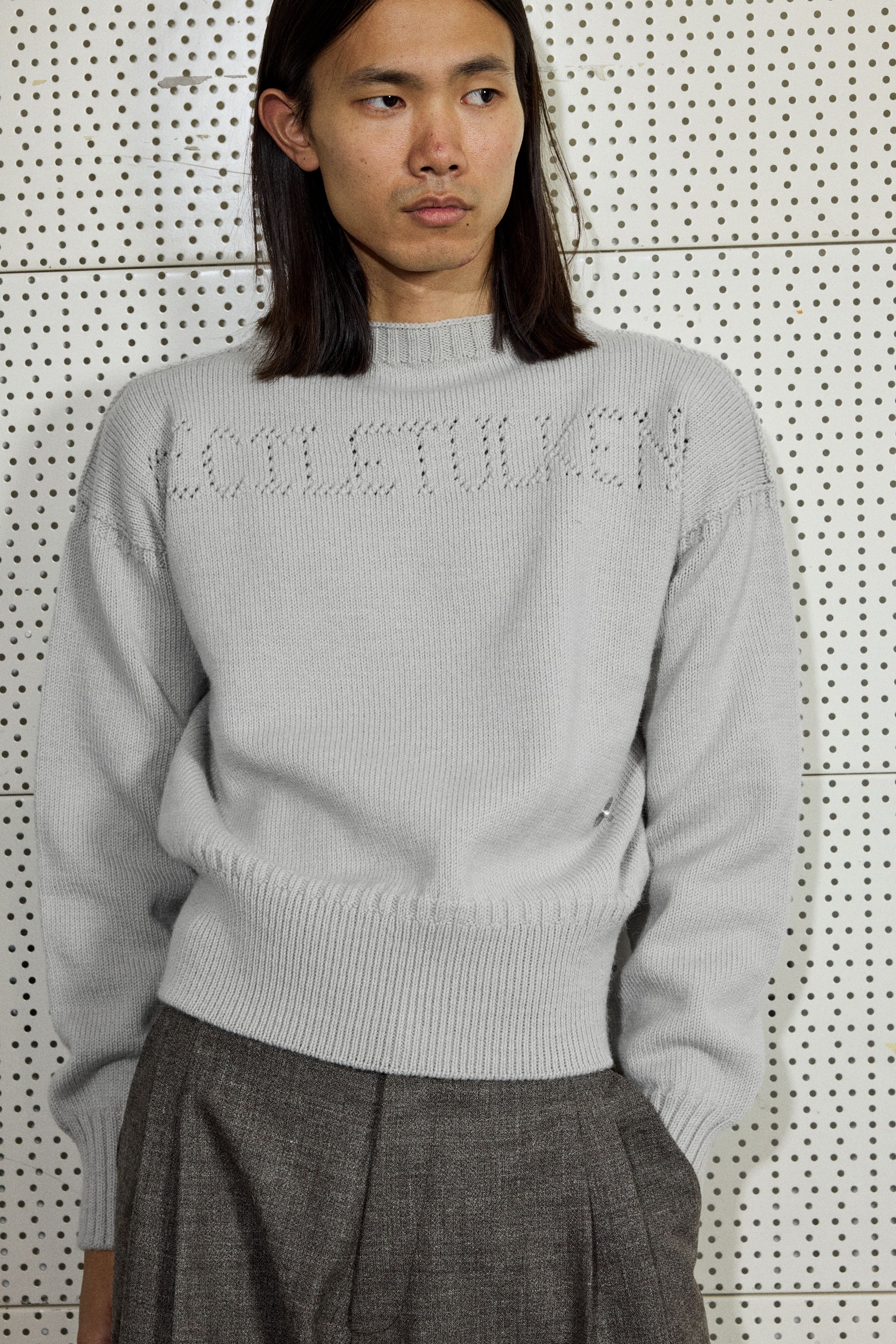 POINTELLE GANSEY IN SILVER