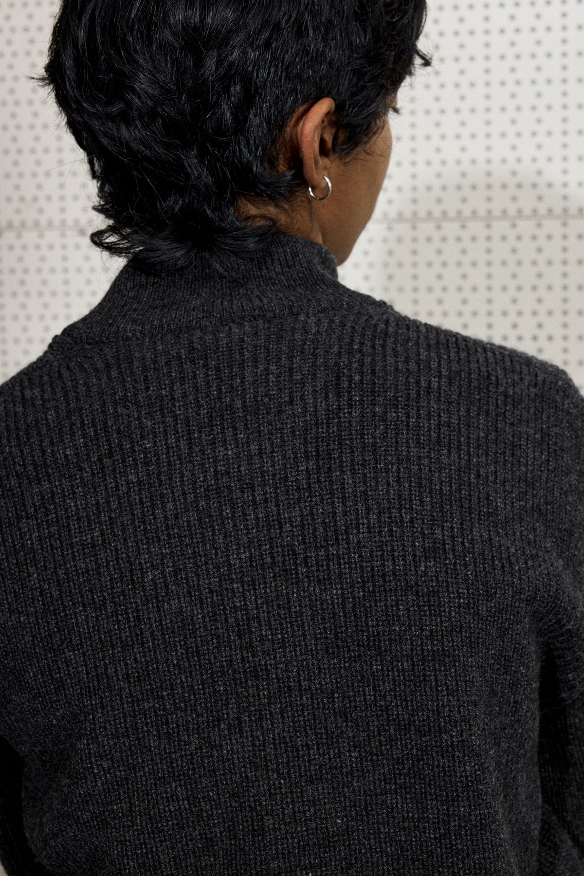LAMBSWOOL ZIP-UP IN UNIFORM GREY