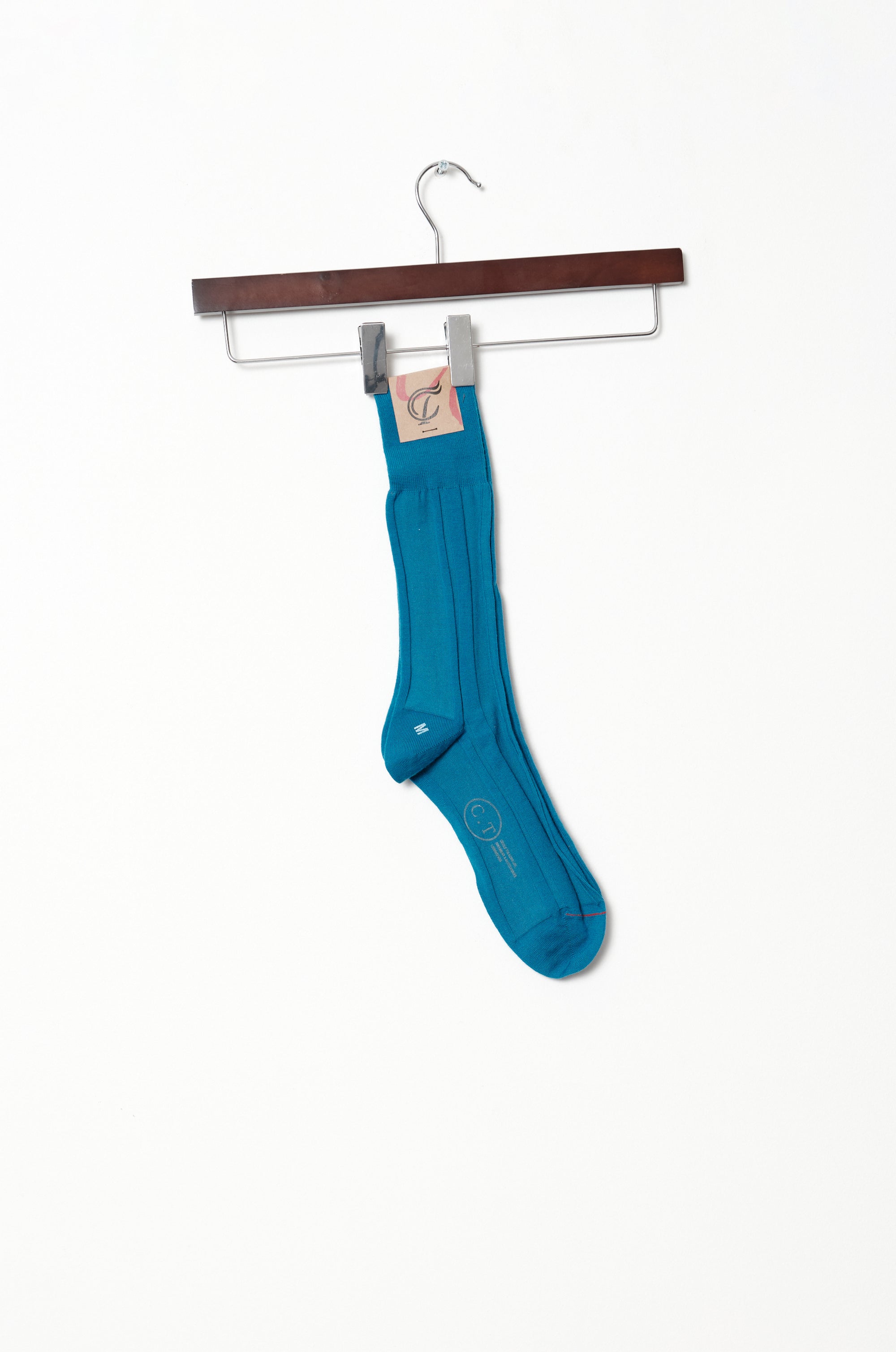 IRREGULAR RIB SOCKS IN ELECTRIC BLUE